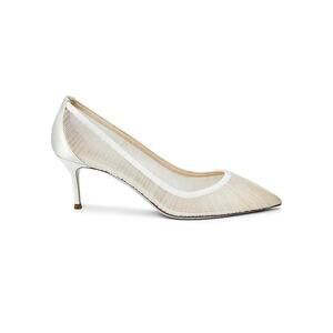 New Aquazzura Voile 65MM Tulle & Satin Pumps Kitten Heel 39 US 9 $965 White